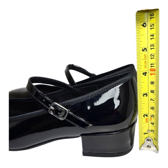 Madden NYC Patent Mary Jane Platform Low Heel Womens Sz 8 Adjustable Strap Black - Picture 4 of 12